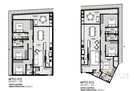 Apartamento com 3 Quartos à venda, 132m² no Jurerê Internacional, Florianópolis