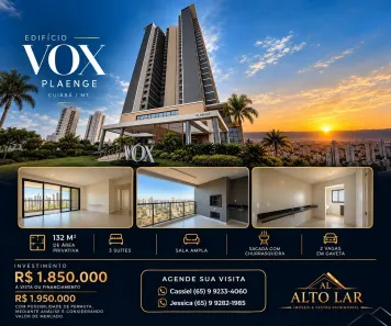 Apartamento com 3 Quartos à venda, 132m² no Jardim Aclimação, Cuiabá