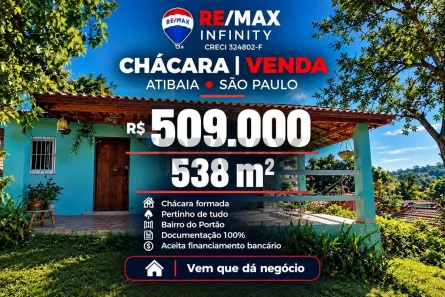 Fazenda/Sítio com 2 Quartos à venda, 107m² no Estância Santa Maria do Portão, Atibaia