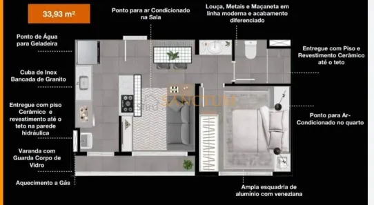 Apartamento com 1 Quarto à venda, 33m² no Parque Industrial, Campinas