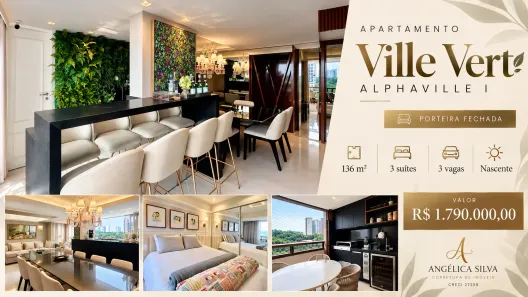 Apartamento com 3 Quartos à venda, 136m² no Alphaville I, Salvador
