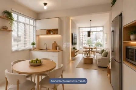 Apartamento com 1 Quarto à venda, 56m² no Centro, Curitiba