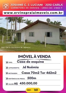 Casa com 3 Quartos à venda, 70m² no Praia do Ervino, São Francisco do Sul