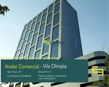 Imóvel Comercial para alugar, 672m² no Vila Olímpia, São Paulo