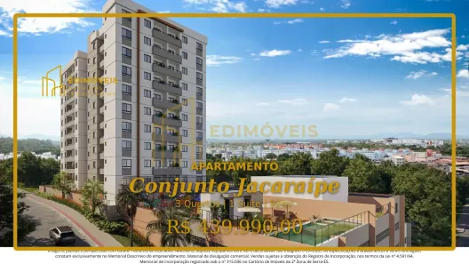 Apartamento com 3 Quartos à venda, 92m² no Conjunto Jacaraípe, Serra