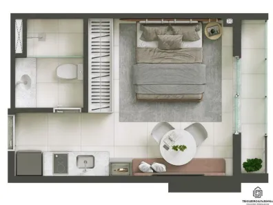 Apartamento com 1 Quarto à venda, 24m² no Miramar, João Pessoa
