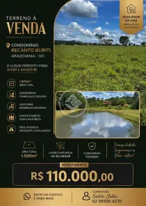 Lote/Terreno à venda, 1500m² no Jardim Caravelas 1ª Etapa, Goiânia