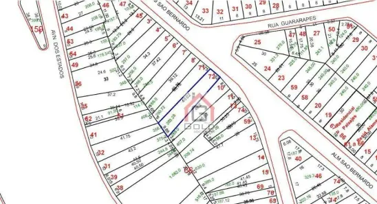 Lote/Terreno à venda, 388m² no Santa Terezinha, Santo André