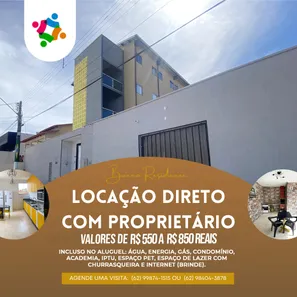 Kitnet com 1 Quarto para alugar, 32m² no Setor Sol Nascente, Goiânia