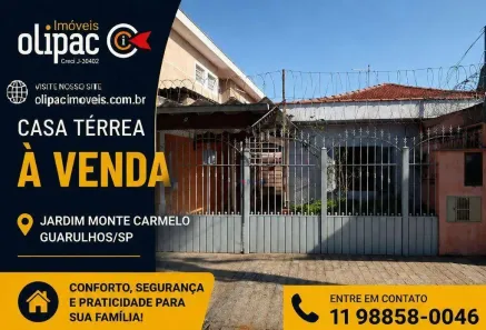 Casa com 2 Quartos à venda, 104m² no Jardim Monte Carmelo, Guarulhos