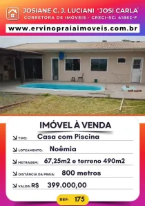 Casa com 2 Quartos à venda, 67m² no Praia do Ervino, São Francisco do Sul