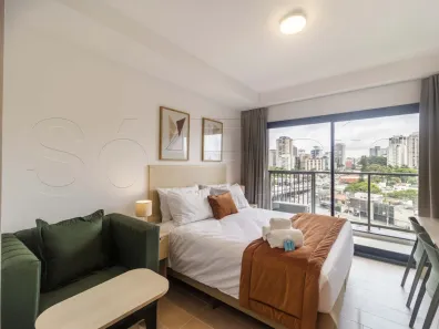 Apartamento com 1 Quarto para alugar, 27m² no Brooklin Paulista, São Paulo