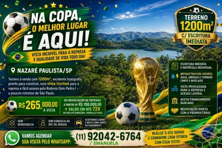 Lote/Terreno à venda, 1200m² no Centro, Nazaré Paulista