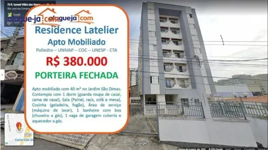 Apartamento com 1 Quarto à venda, 40m² no Jardim Aparecida, São José dos Campos