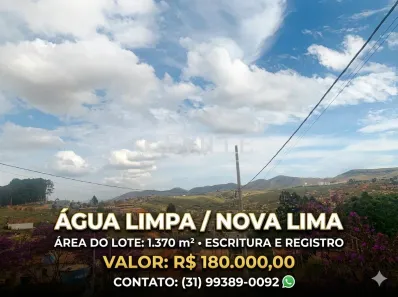 Lote/Terreno à venda, 1370m² no Balneário Água Limpa, Nova Lima
