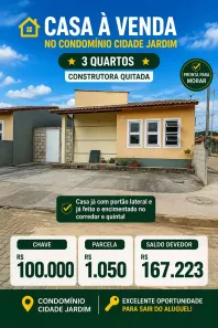 Casa de Condomínio com 3 Quartos à venda, 65m² no Maiobão, Paço do Lumiar