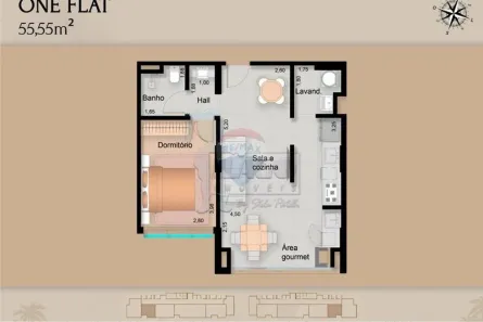 Flat com 1 Quarto à venda, 55m² no , Sacramento