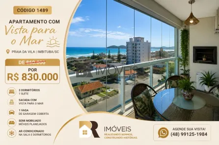 Apartamento com 3 Quartos à venda, 110m² no Centro, Imbituba