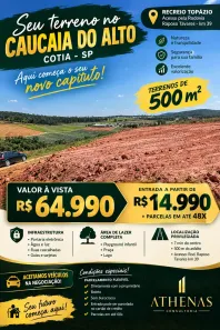 Lote/Terreno à venda, 500m² no Jardim São Luiz (Caucaia do Alto), Cotia