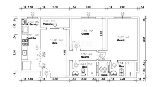Apartamento com 2 Quartos à venda, 51m² no Jardim Limoeiro, Serra