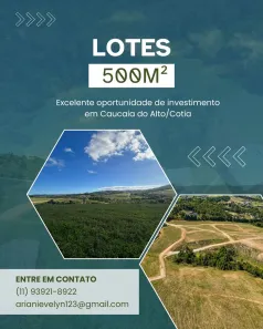 Lote/Terreno à venda, 500m² no Centro, Cotia