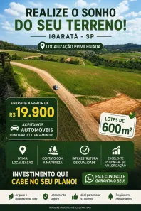 Lote/Terreno à venda, 600m² no Centro, Igaratá