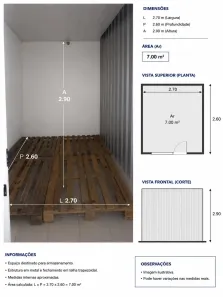 Galpão/Depósito/Armazém para alugar, 7m² no Pirajá, Teresina