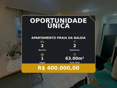 Apartamento com 2 Quartos à venda, 63m² no Praia da Baleia, Serra