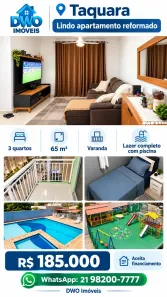 Apartamento com 3 Quartos à venda, 65m² no Taquara, Rio de Janeiro