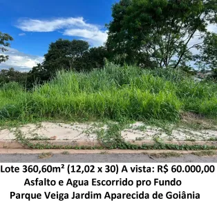 Lote/Terreno à venda, 360m² no Parque Veiga Jardim, Aparecida de Goiânia