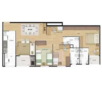 Apartamento com 3 Quartos à venda, 92m² no Vila Sanches, São José dos Campos