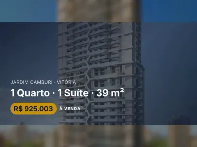 Apartamento com 1 Quarto à venda, 39m² no Jardim Camburi, Vitória