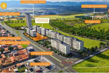 Apartamento com 2 Quartos à venda, 44m² no Jardim Santa Inês II, São José dos Campos