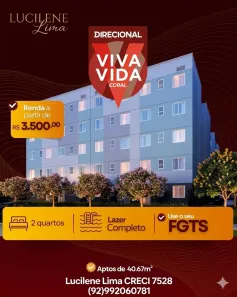 Apartamento com 2 Quartos à venda, 40m² no Da Paz, Manaus