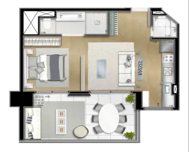 Apartamento com 1 Quarto à venda, 54m² no Vila Nova Conceição, São Paulo