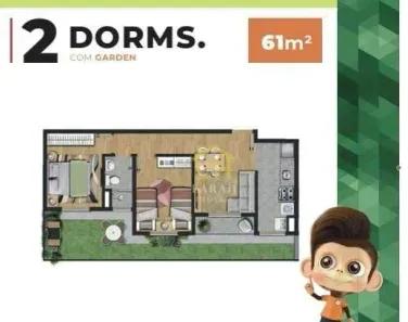 Apartamento com 2 Quartos à venda, 61m² no Caucaia do Alto, Cotia