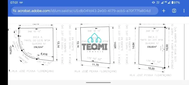 Lote/Terreno à venda, 156m² no Morada dos Nobres, Taubaté