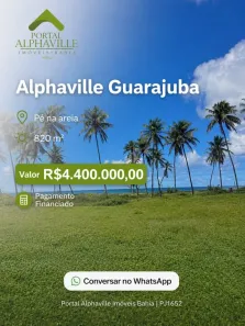 Lote/Terreno à venda, 820m² no Guarajuba (Monte Gordo), Camaçari