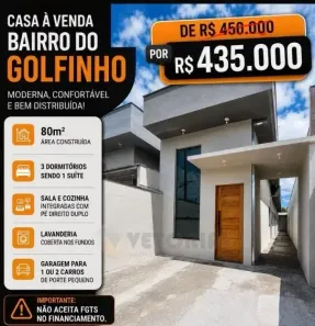 Casa com 3 Quartos à venda, 84m² no Balneário dos Golfinhos, Caraguatatuba