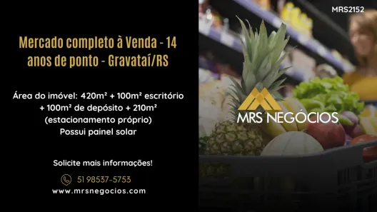 Ponto Comercial à venda, 420m² no Centro, Gravataí