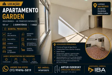 Apartamento com 2 Quartos para alugar, 101m² no Água Branca, São Paulo
