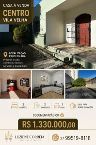 Casa com 3 Quartos à venda, 130m² no Centro de Vila Velha, Vila Velha