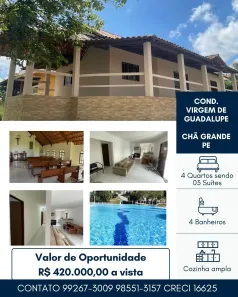 Casa de Condomínio com 4 Quartos à venda, 171m² no ZONA RURAL, Chã Grande