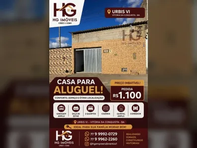 Casa com 2 Quartos para alugar, 80m² no Espírito Santo, Vitória da Conquista