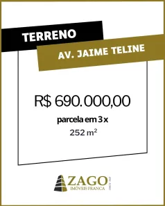 Lote/Terreno à venda, 252m² no Prolongamento Residencial Ana Dorothéa, Franca