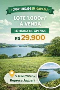 Lote/Terreno à venda, 1000m² no Centro, Igaratá