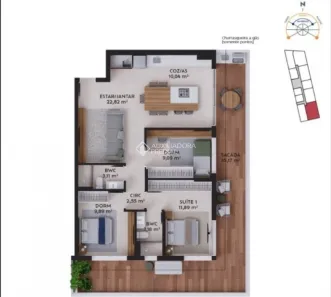 Apartamento com 3 Quartos à venda, 124m² no Pedra Branca, Palhoça