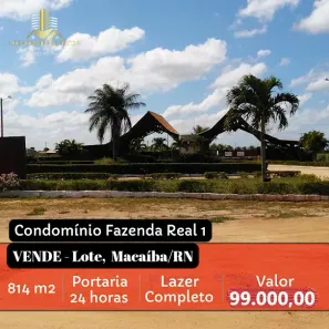 Lote/Terreno à venda, 815m² no Área Rural de Macaíba, Macaíba