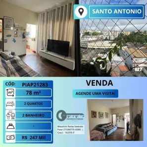 Apartamento com 2 Quartos à venda, 78m² no Santo Antônio, Salvador