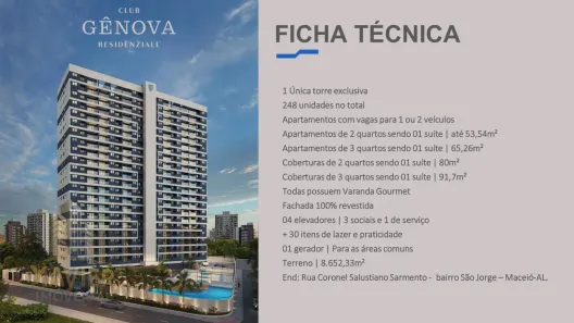 Apartamento com 3 Quartos à venda, 91m² no São Jorge, Maceió